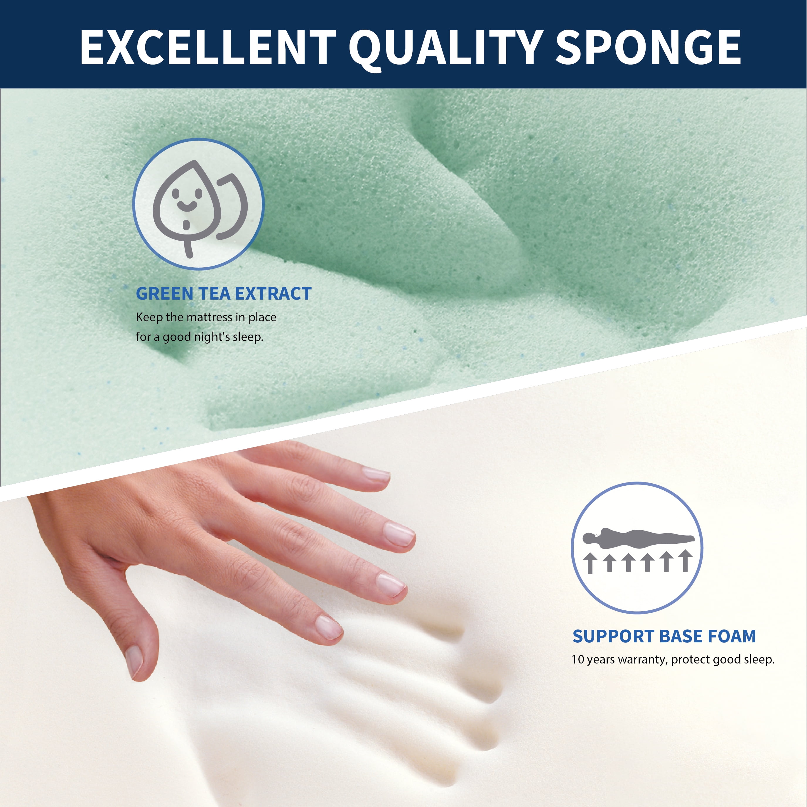 EGOHOME Horizon 6” Twin, Medium Gel Memory Foam Mattress