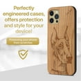 thumbnail image 2 of Case Yard Wooden Case Outside Soft TPU Silicone, Slim Fit Shockproof Wood Protective Phone Cover for Girls Boys Men and Women, Supports Wireless Charging Doberman Design case for iPhone-11-Pro-Max, 2 of 7