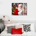 thumbnail image 4 of Nawypu  - Canvas Wall Art Christmas Theme Pictures, Window Frame Style Wall Art Santa Claus Wall Decor for Bedroom Living Room Paintings Canvas Prints Festival Gift Stretched and Framed, 4 of 4