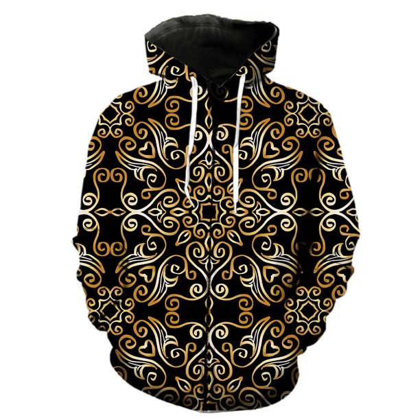 Sudadera con capucha y cremallera para hombre, estilo europeo, con estampado retro, estilo hip hop, divertida y moderna, estilo informal de primavera, con estampado 3D, estilo Harajuku para adolescent