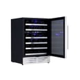 thumbnail image 3 of Sollevare BIWC-150B Stainless Steel 46 Bottle Pro-Style Dual Zone Freestanding & Built in Wine Cooler, Silver, 3 of 8