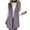 Purple, variant on Women's Mid-Length Sleeveless Vest, Double Sided Plush Fleece Jacket, Hooded Soft Outerwear, Solid Color Casual Wear, Diagonal Embossed Design, Autumn Winter Layering Piece Beige L