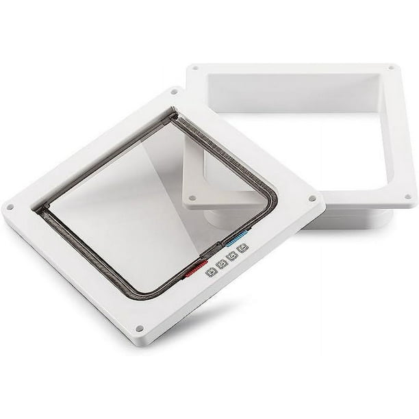 Puerta para gatos para mascotas, puerta para perros, puerta de acceso bidireccional, ventana, mosquitero, lámina de acrílico, perrera para gatos