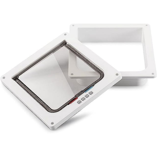 Puerta para gatos para mascotas, puerta para perros, puerta de acceso bidireccional, ventana, mosquitero, lámina de acrílico, perrera para gatos