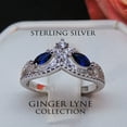 thumbnail image 2 of Ansley Anniversary Ring Sterling Silver Blue Cubic Zirconia Ginger Lyne Collection, 2 of 6