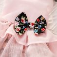 thumbnail image 4 of CBFFDC Pet Overalls Dog Jumpsuit Round Neck Ruffles Hem Floral Printed Bowknot Romper Pet Supplies, 4 of 6