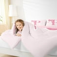 thumbnail image 5 of Manfei Bow Initial Letter P Queen Comforter Set,Kawaii Bowtie Ribbon Bedding Sets,Girls Pink Bowknot Bedding Comforter Set For Princess,Breathable Bedroom Decoration Reversible,3pcs, 5 of 9