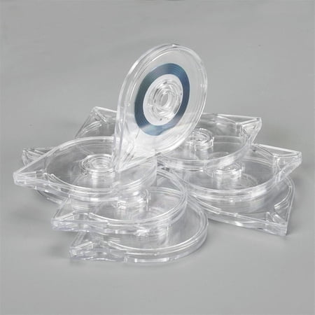 10 Pcs Clear Case Rolls Striping Tape Line Nail sticker Holder Compact Size Portable for Travel