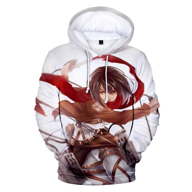 Sudaderas con capucha de Anime Attack on Titan, sudaderas de Halloween, chaqueta informal para adultos y niños, tallas para niños, jersey de Cosplay de Eren Jaeger, Unisex116XL Deng Xun unisex