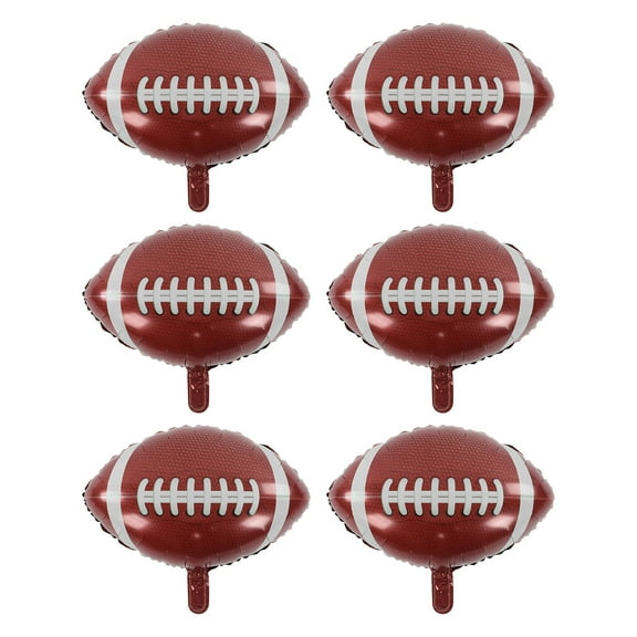 Football Balloons, Reusable Safe 6 Pieces Foil Balloons For Party For Home For Office