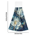 thumbnail image 3 of BZSMCE Hanging Hand Towels Fashion Mystic Lotus in The Night Pattern 2-Pack - Velcro Style Bathroom Kitchen Towels, 3 of 7