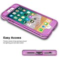 thumbnail image 5 of FYBTO Case for iPhone 8 Plus Case, for iPhone 7 Plus Case 5.5 inch, Crystal Clear 3 in 1 Heavy Duty Defender Shockproof Full-Body Protective Case Hard PC Shell & Soft TPU Bumper Cover - Clear, 5 of 5