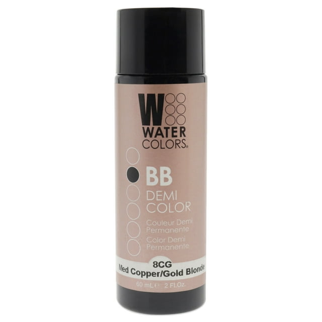 Tinte semipermanente para cabello Tressa Watercolors BB Rubio dorado cobrizo medio 8CG 2 oz