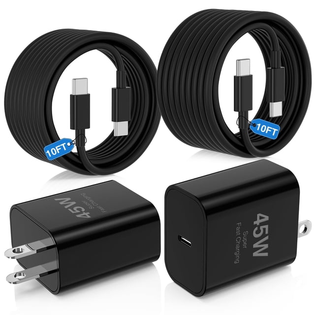 Cargador QZVOO 45 W superrápido tipo C para Samsung Galaxy S25/S24/S23 Ultra