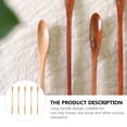 thumbnail image 2 of IBASETOY 5Pcs Honey Mixing Spoon Khaki Wood Long Handle For Easy Honey Extraction, 2 of 6