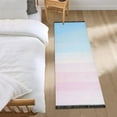 thumbnail image 3 of Yayeee Hallway Runner Rug 2'x6' Non Slip Machine Washable with Rubber Backing, Light Blue Stripes, 3 of 8