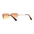 thumbnail image 2 of 90s Classic OG Rapper Rimless Sunglasses Gold Orange Yellow, 2 of 4