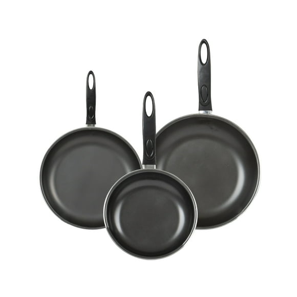 Set 3 Sartenes Antiadherentes De Carbón 18, 23 Y 28cm