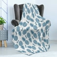 thumbnail image 4 of Pineapple Soft Flannel Fleece Throw Blanket, Island Themed Minimalistic Multi-Sized Tropic Fruity Pineapple Printed Vintage, Cozy Plush for Indoor and Outdoor Use, 70" x 90", Blue White, by Ambesonne, 4 of 5