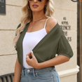 thumbnail image 6 of Women Puff Sleeve Bolero Open Front Summer Cropped Sheer Jackets Cardigan Sun Protection Shirts for Women Uv Shirts for Women, 6 of 8