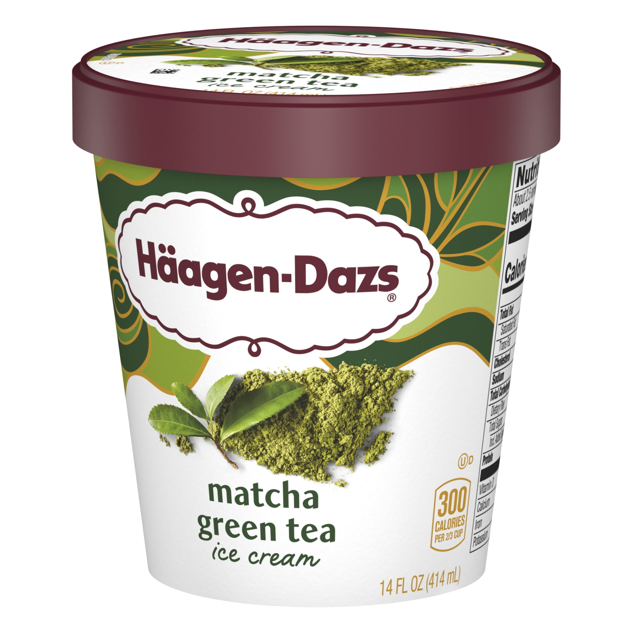 Haagen Dazs Matcha Green Tea Ice Cream, Gluten Free, Kosher, 1 Package, 14oz