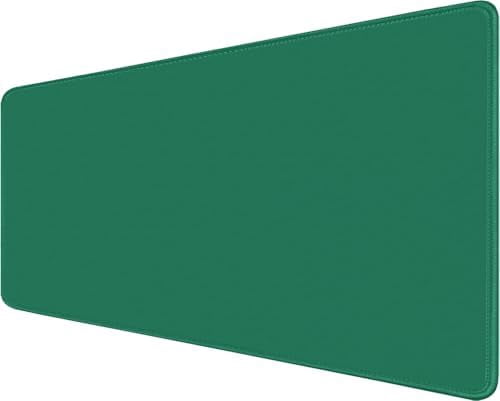 Large Gaming Mouse Pad, XXL Extended Computer Keyboard Mouse Mat with Stitched Edges, 31.5" x 15.7" Non-Slip Waterproof Rubber Base Office Big Long Mousepad for Work, Game, Office, Home, Green