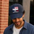 thumbnail image 4 of 9/11 Never Forget American Flag Baseball Cap - 9.11.01 Twin Towers Vintage Washed Cotton Patriot Day Commemorative Hat, Adjustable Unisex Dad Cap for Men and Women, 4 of 6
