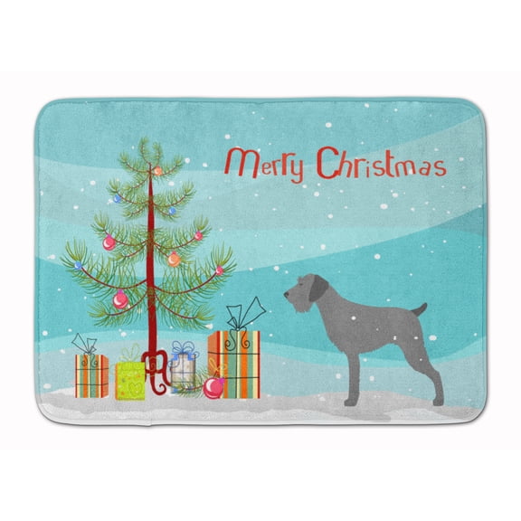 German Wirehaired Pointer Christmas Machine Washable Memory Foam Mat