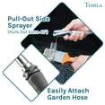 thumbnail image 4 of TEHILA Space Saver 16 Gallon Black Utility Sink with Chrome Finish Faucet & Side-Sprayer, 4 of 9