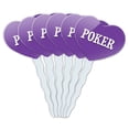 thumbnail image 1 of Poker Heart Love Cupcake Picks Toppers - Set of 6, 1 of 1