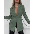 thumbnail image 3 of KelaJuan Women's Fashion One Button Blazer, Solid Color Long Sleeve Lapel Tunic Waist Coat, 3 of 6
