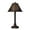 Bronze/Walnut, variant on Patio Living Tahiti II 34" Table Lamp 19217 with 2" bronze tube body and tight weave, flat wicker, stone shade-Color:Bronze/Walnut