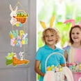 thumbnail image 5 of Clearance Under $5!Yyuenw Happy Easter Rabbit Theme Wooden Front Door Sign Hanging, Lovely Bunny Egg Decorative Wall Plaque, Colorful Spring Easter Home Decoration for Front Door Yard Easter Gift, 5 of 5