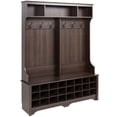 thumbnail image 1 of Wright Home Engineered Wood 60" Hall Tree with 24 Cubbies in Espresso, 1 of 6