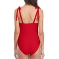 thumbnail image 4 of Charmo Women One Piece Monokini Swimsuits Tummy Control Ruched Bathing Suits, 4 of 6