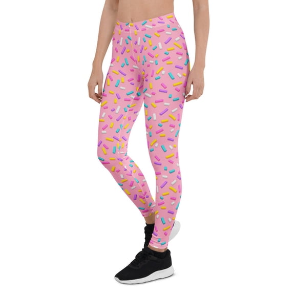 Pink Doughnut Glaze Leggings Size: XS for Women | FIERCEPULSE