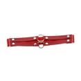 thumbnail image 3 of Ceinture Porte-Jarretelles Cadeaux Gothiques Chaînes de Cuisse pour Femmes 2 Rangées Forme Cœur Ronde PU Rouge, 3 of 8
