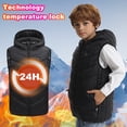 thumbnail image 5 of Chaleco calefactable para niños, chaleco calefactor de algodón con capucha para niños, chaleco térmico inteligente Usb, abrigo de invierno para exteriores para niñas y niños, 5 of 5