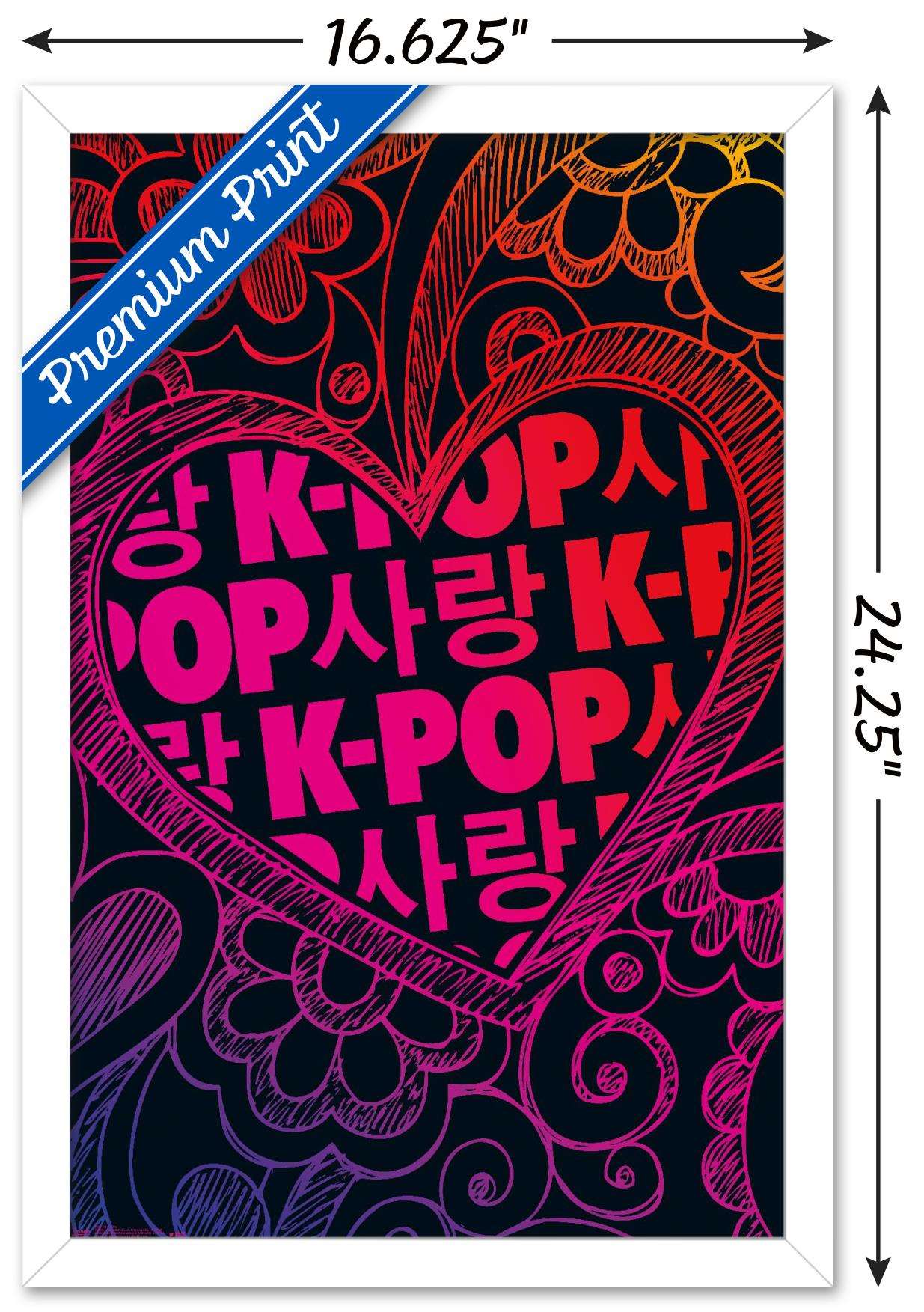 K-Pop Wall Poster, 14.725" x 22.375", Framed