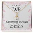thumbnail image 3 of To My Wife Mother of My Children Alluring Ribbon Necklace Message Card, 3 of 7