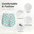 thumbnail image 4 of Balery White Geese and Flower Pantalones cortos deportivos para mujer con forro y dos bolsillos, elásticos, para entrenamiento, gimnasio, yoga-Large, 4 of 7