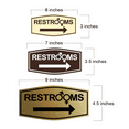 thumbnail image 4 of Fancy Restrooms Right Arrow (Gender Symbols) Sign (Black) - Medium, 4 of 4