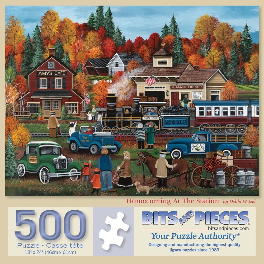 Bits and Pieces Jigsaw Puzzles for Adults Colorful Seasons 500 Piece 3 Pack 18" x 24"