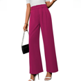thumbnail image 1 of Pantalones elegantes de cintura alta, holgados, casuales y de pierna recta para mujer para un viaje cómodo en otoño, 1 of 4