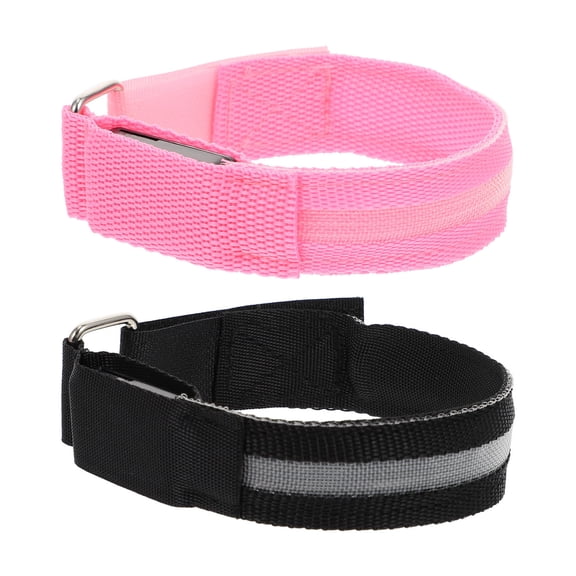 Niceauty 2Pcs Reflective LED Armband Rechargeable Fluorescent Signal Light for Night Running and Camping