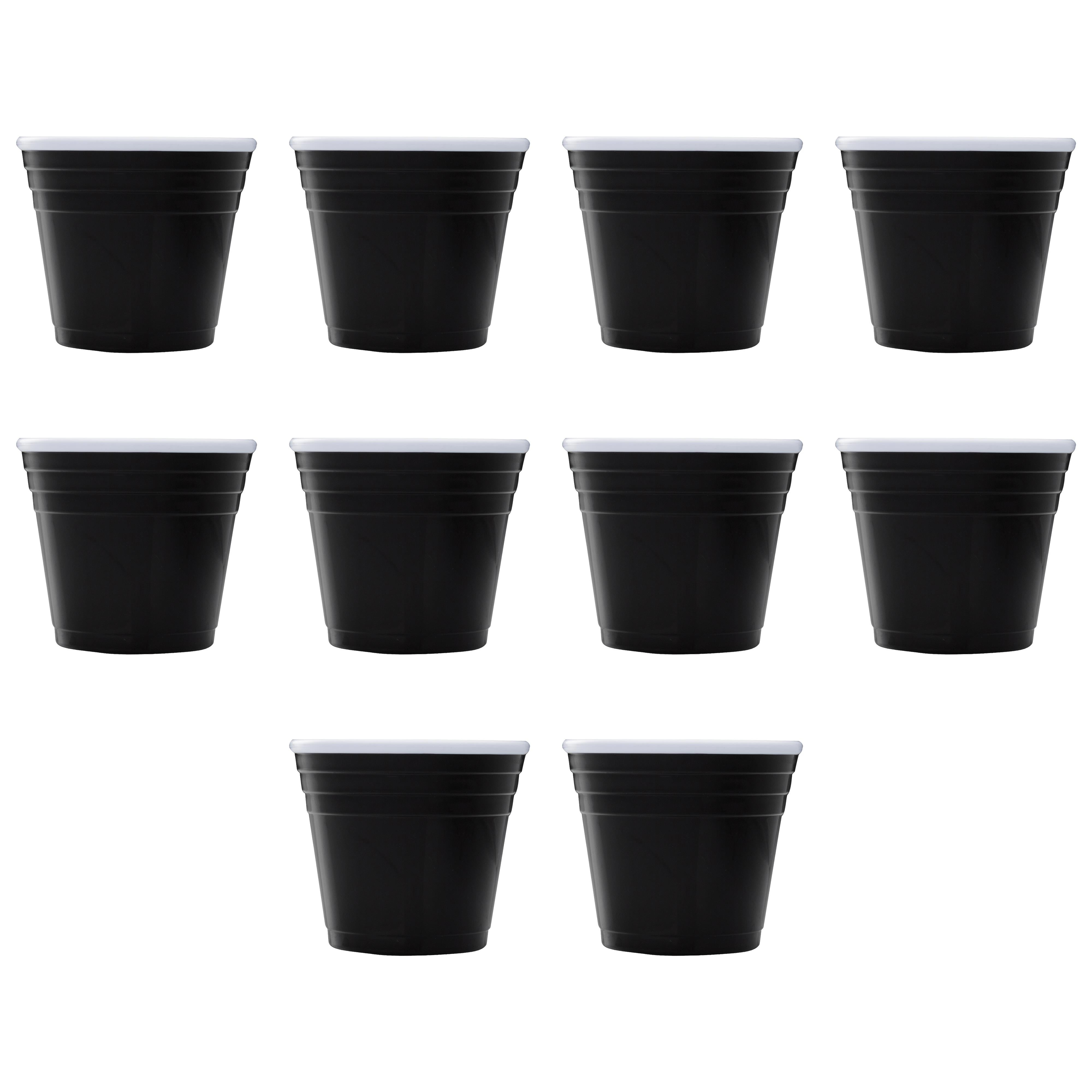 Party Cup Shot Glasses 2 oz. Set of 10, Bulk Pack Made with Hard