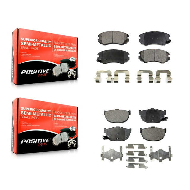 Positive Plus Front Rear Semi-Metallic Brake Pads Kit for Car Hyundai Tiburon KPF-100432