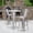 Silver, variant on Emma + Oliver 4 Pack 30" High Silver Metal Indoor-Outdoor Barstool with Back - Kitchen Furniture