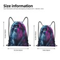 thumbnail image 2 of Gaeub Hip-Hop Glasses Gorilla Drawstring Backpack Bag Sport Gym Sackpack Heavy Duty String Backpack for Men Women-Medium, 2 of 6