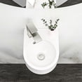 thumbnail image 2 of White Wall Mounted Rectangle Bathroom Sink | Acid and Stain Resistant | Premium Ceramic Material | Ideal for Modern Bathroom Decor, 2 of 5